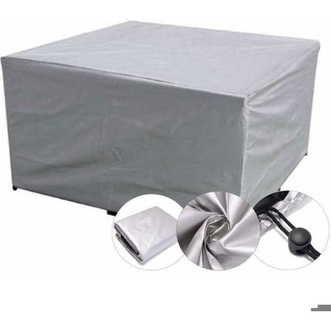 Housse Pour Mobilier D'Extérieur - Tissu Oxford 210D + PVC - Impermeable Coupe-Vent Anti-UV - 120 x 120 x 74 cm - 1 Piece (1/5)