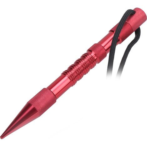 Aiguille à corde pour parapluie, aiguille à pointe pour paracorde, aiguille pour bracelet, aiguille à reliure en aluminium, outil de corchet, rouge simple (1/5)