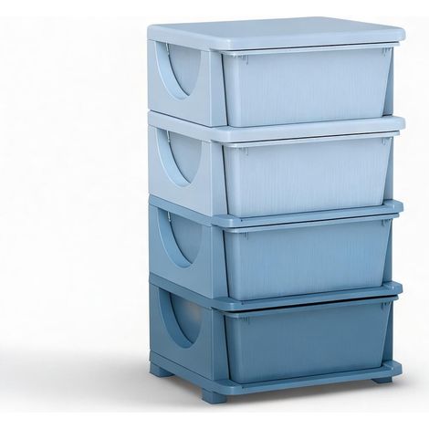 Tour de rangement enfant 4 tiroirs 37 x 37 x 76 cm (1/5)