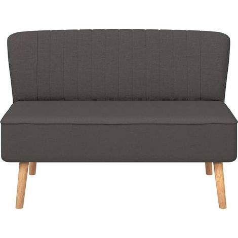 Canapé 117 x 55,5 x 77 cm Canapé relax - Canapé de salon Tissu Gris foncé BV619615 - BonneVie (1/4)