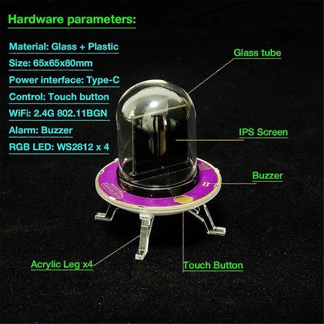 Bitcoin RGB Nixie-Röhrenuhr Smart WIFI Netzwerk-LED-Nacht