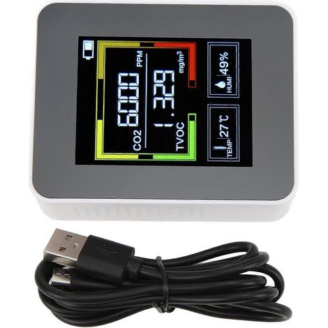 ZNAZ2CO2 Kohlendioxid-Detektor Intelligenter 4-in-1 TOVC Luftqualitätsmonitor Tragbares Thermometer und