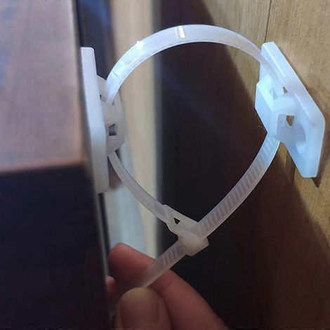 Ancrages muraux anti-basculement pour meubles, lot de 12, ancrages muraux pour étagères (1/5)