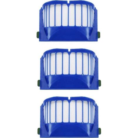 Kit de 3 filtros para aspiradoras iRobot Roomba de las series 500 y 600 (550, 560, 650, 620)