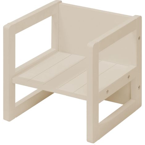 Sgabello per bambini ROBA regolabile reversibile 3 altezze beige/cashmere stile country (1/5)