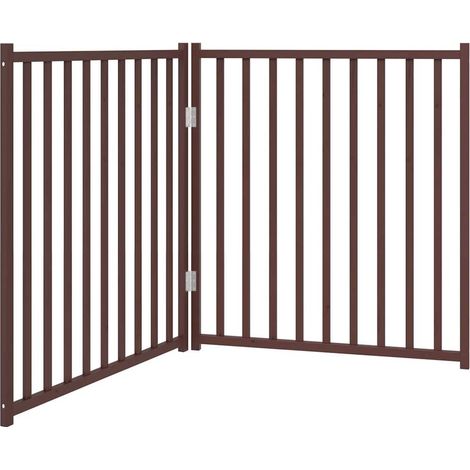 Barrière pour chien pliable 2 panneaux 160 cm bois sapin massif