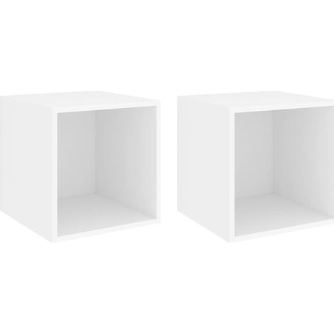 Maison Exclusive - Mobili a Muro 2pz Bianc37x37x37 cm in Legno Multistrato