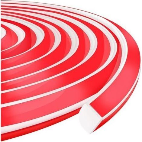Garniture flexible quart de rond auto-adhésive en caoutchouc pour carrelage - Blanc - 3 m (1/4)