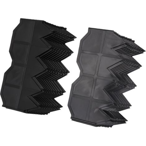 Easy to install garden edging, black plastic fence for outdoor use, 40 pieces. (1/5)