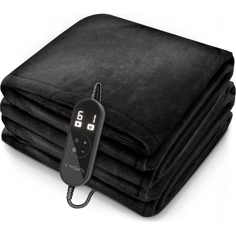 sinnlein Termocoperta Scaldasonno Certificato TÜV SÜD GS Scaldaletto Elettrico con Spegnimento Automatico Coprimaterasso Termico Timer 9 Livelli di Temperatura 160 x 120 cm