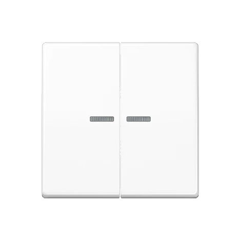 JUNG HOME Pulsador doble, con guía de luz, duroplástico, serie A, alpinweiß BT A 17102 WW