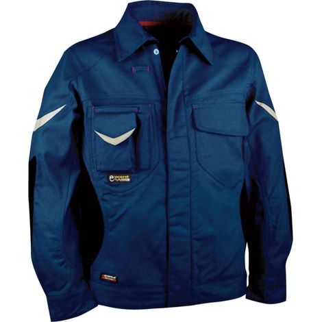 Cofra Arbeitsjacke mit vielen Taschen und Reflektionsstreifen marineblau 46 (1/5)