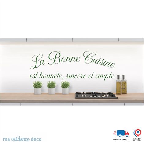 Crédence : LA BONNE CUISINE 1 - Couleur Vert émeraude - Alu composite - 60 - 120 (1/3)