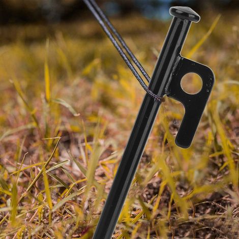 4 Stück Stahl-Heringe für Outdoor-Reisen, Camping, Strandzelte, Bodennägel (20 cm) (1/5)