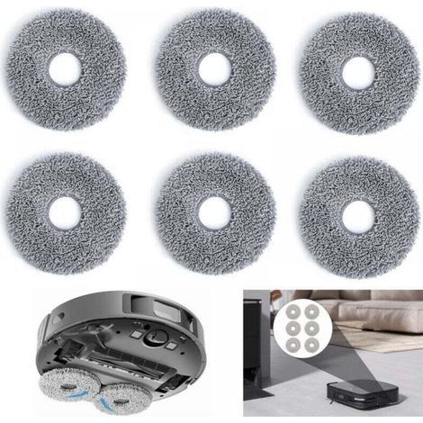 6er-Pack wiederverwendbare Mikrofaser-Reinigungstücher für Ecovacs DEEBOT T30 OMNI/PRO, Original-Zubehör, maschinenwaschbar (Roboter-Staubsauger) (1/4)