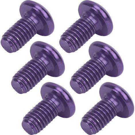 Convient aux vis en acier titane pour disques de frein de VTT M5x10mm, vis universelles à tête T25 pour vélos, violettes. (1/5)