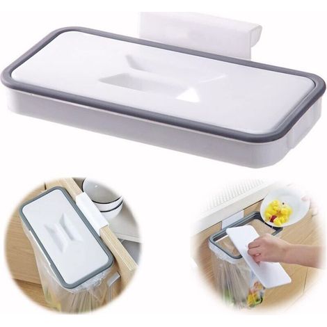 Support pour sac poubelle avec clip de fixation pour tiroir/porte/meuble, idéal pour camping-car, voyages, maison, cuisine, tri sélectif Product Name (1/5)