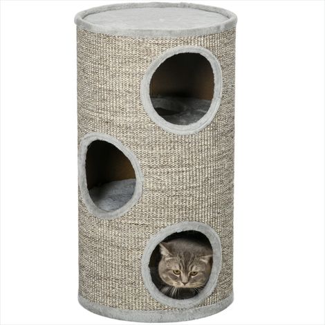Arbre à chat Tour à griffer 3 niveaux en sisal et peluche Ø 38 x (1/5)