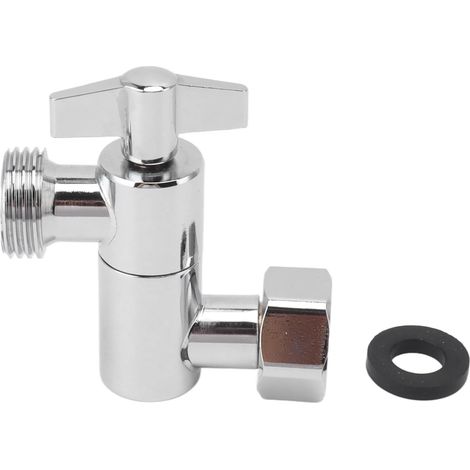 Adaptateur d'angle de douche Srliya, adaptateur universel en cuivre à 135 degrés pour salle de bain, installation facile, joint rotatif, hauteur réglable, compatible avec la plupart des douches.