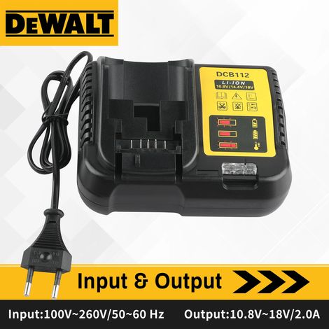 DEWALT DCB112 Schnellladegerät für 18V & 20V MAX XR Akkus  Li-Ion Ladestation mit LED-Anzeige (1/5)