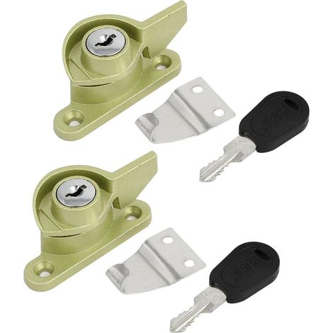 1-3/4'' lochmittenabstand zin-k-legierung keyed fensterflügelschloss rechten griff 2 pcs (574bd06755 (1/5)