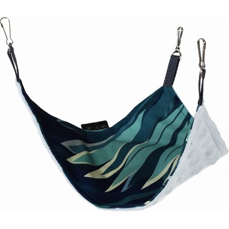 Hamac triangulaire pour rongeurs de forêt + tissu minky gris (1/4)