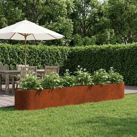 vidaXL Jardin surélevé Acier patiné 300 x 40 x 40 cm Acier