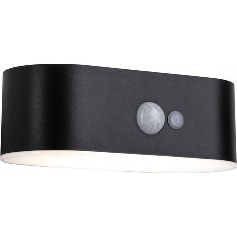 Paulmann Adya aplique solar negro detector de movimiento