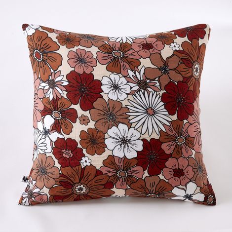Taie d'Oreiller 60 x 60 cm Double Gaze de Coton 125 g/m² Alba Imprimé Floral (1/4)