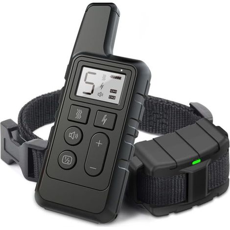 Dog Shock Collar 500M Dog Training Collar with Remote Rechargeable IPX7 Waterproof Electronic Collar for Small and Medium Dogs Black (1/4)