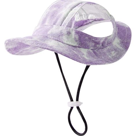 1 chapeau de soleil, coton, ajustable, protection solaire, visière, pour petits chiens et chats