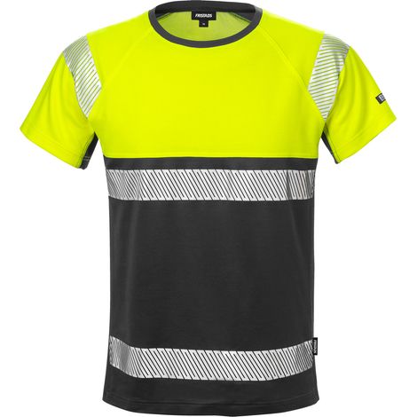 Fristads 129511-196-XL High Vis T-Shirt, Kl. 1 7518 THV Dynamic Rippstrick am Kr (1/2)