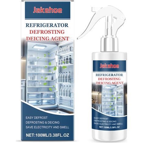 Jakehoe : produit de dégivrage pour réfrigérateurs, dégivrage et prévention du givrage, déneigement, nettoyage, fonte de la glace, décongélation, produit de dégivrage pour chambres froides (1/5)