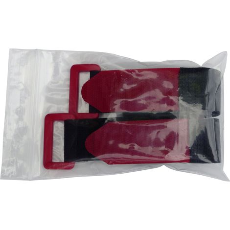 TRU COMPONENTS 688-330-Bag  Klettband mit Gurt Haft- und Flauschteil (L x B) 300 mm x 25 mm Schwarz,