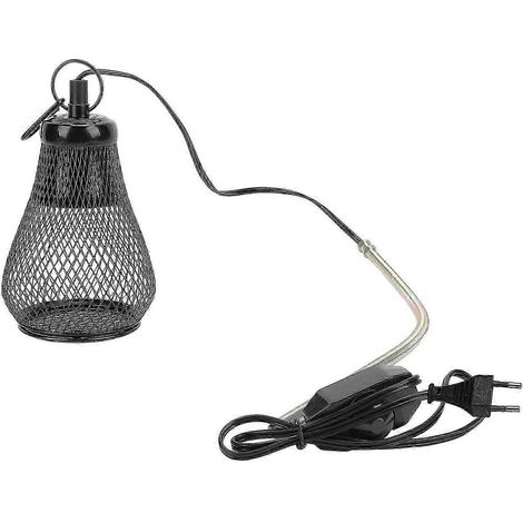 Couvercle de protection pour lampe chauffante pour reptiles, abat-jour en fer résistant à la chaleur, compatible avec les reptiles, lézards, serpents, oisillons, etc., prise intelligente standard euro (1/5)