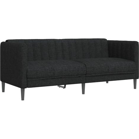 Canapé  Sofa à 2 places noir tissu