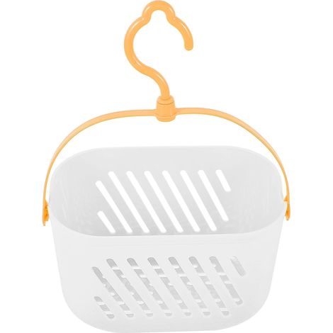 Panier sans de Plastique Crochet Blanc en Suspendu Bain Rangement Bavure pour Petits Objets Toilette Salle (1/5)