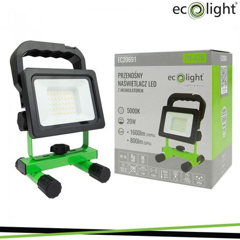 Faro LED portatile ricaricabile 20W 1600lm 5000K IP54 (1/3)
