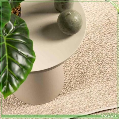 4010393 Tapis ZIZUR beige 120x120 cm aspect de jute intérieur extérieur (1/5)