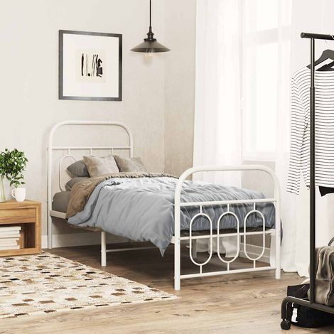 Estructura cama sin colchón con estribo metal  75x190 cm