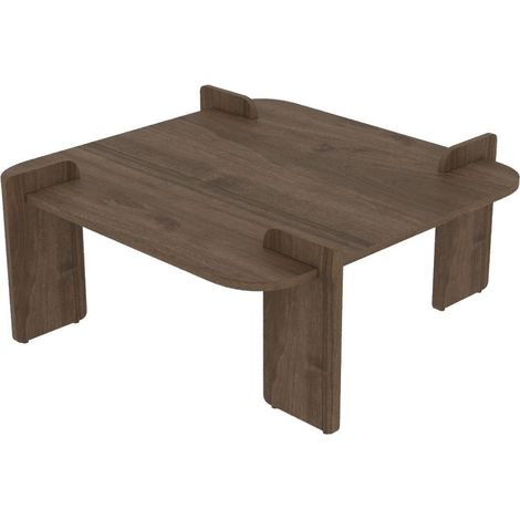 Holz Couchtisch "Woog" 90 x 90 x 35 cm - Nussbaum