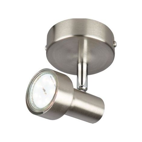 LED Spot Wandleuchte schwenkbar 1xGU10 3000K Ø8cm 3W nickel Metall Briloner