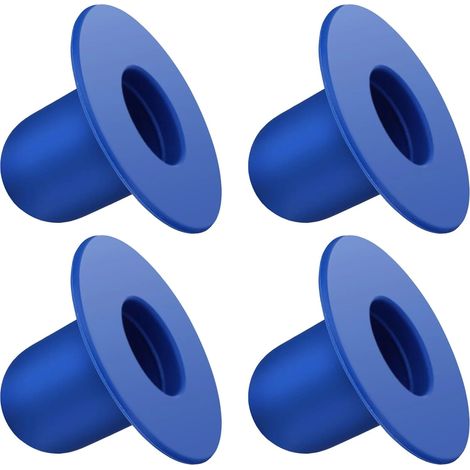 (Bleu) Lot de 4 bouchons pour crépine de piscine, compatible avec les pompes de piscine enterrées, les filtres d'été, les bouchons muraux et autres accessoires de piscine universels. (1/4)