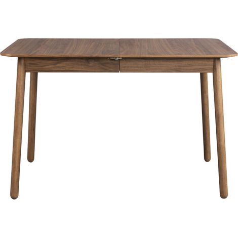 Table à manger extensible 4 à 6 personnes 120-162x80cm en bois - Bois foncé - GLIMPS (1/5)