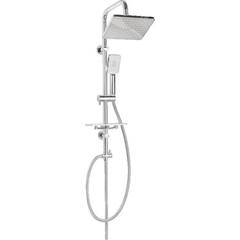 Invena Set doccia moderno in acciaio inox cromo