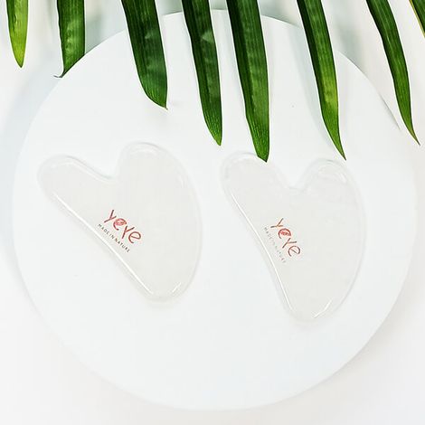 Piedra Gua Sha para masaje y relajación - Cristal Yeye natural (1/5)