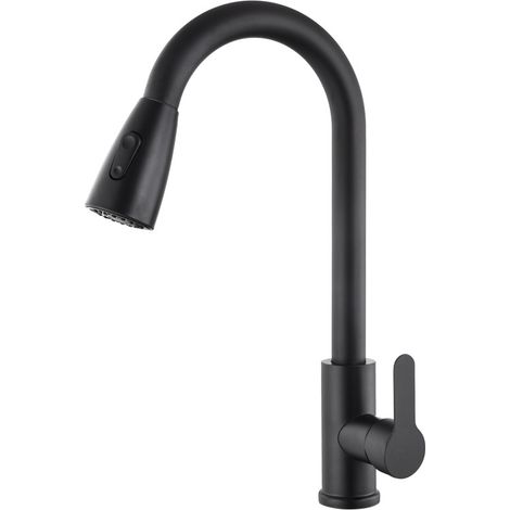Robinet de cuisine avec tuyau extractible, robinet d'évier de cuisine, robinet rotatif pour eau chaude et froide