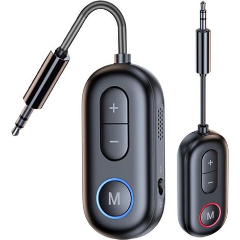 Émetteur/récepteur Bluetooth 5.4 - Émetteur audio Bluetooth sans fil 2 en 1 pour casques ou appareils Bluetooth - Adaptateur jack audio 3,5 mm pour téléviseurs, avions, voitures, ordinateurs, équipeme (1/5)