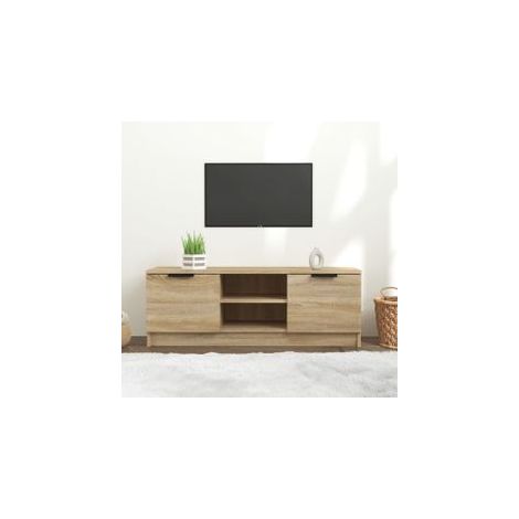 Meuble TV Chêne sonoma 102x35x36,5 Bois d'ingénierie (1/5)
