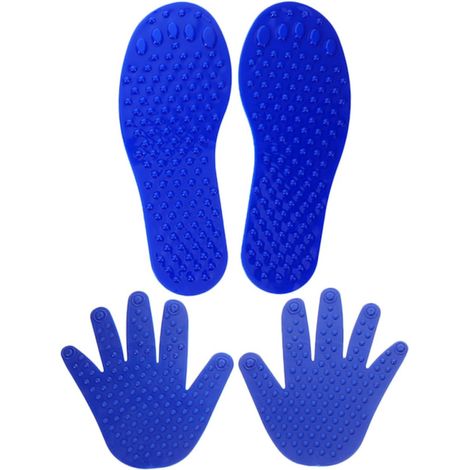 Marqueurs d'empreintes tactiles antidérapants pour les mains et pieds (1/5)